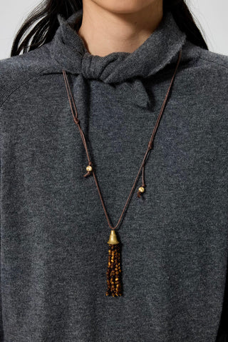 Simple Project Beaded Tassel Necklace