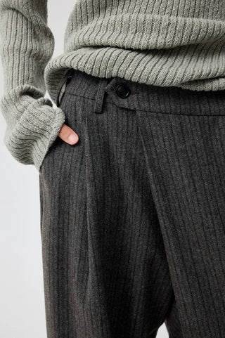 Simple Project Striped Wool Trousers