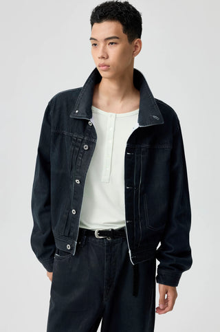 Simple Project Coated Denim Jacket