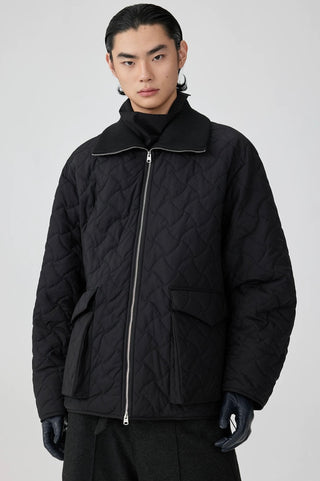 Simple Project Quilted Jacket-Black