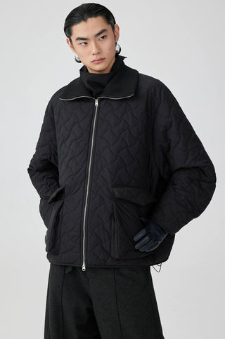 Simple Project Quilted Jacket-Black