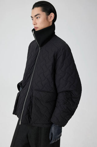 Simple Project Quilted Jacket-Black