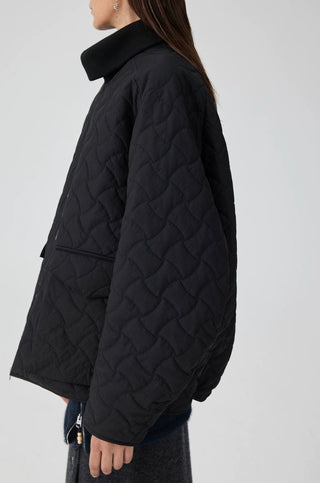 Simple Project Quilted Jacket-Black