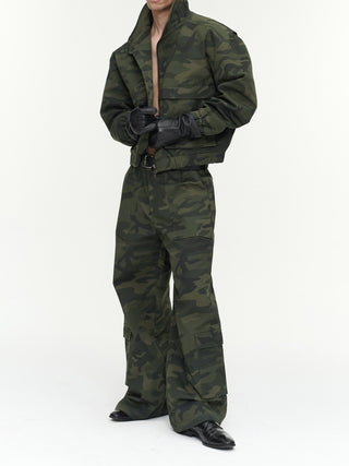 NFAI Pocket Nylon Cargo Pants-Camo