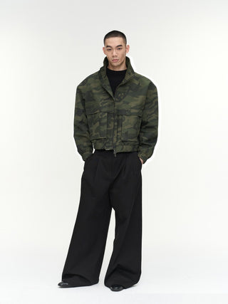 NFAI Stand Collar Utility Jacket-Camo