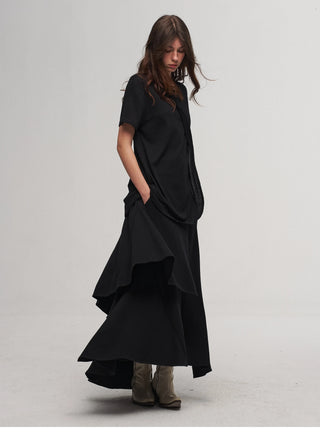 NFAI Edageford Wide Leg Jeans-Black