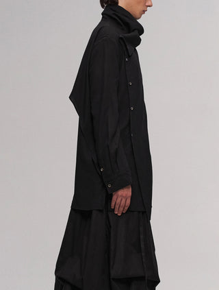 ILNya Asymmetric Collar Shirt Jacket