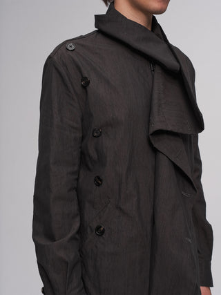 ILNya Asymmetric Hem Trench Coat