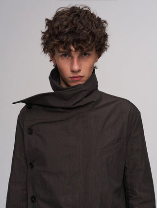 ILNya Asymmetric Hem Trench Coat