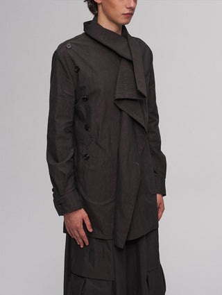 ILNya Asymmetric Hem Trench Coat