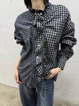 Relabel Asymmetric Balloon-Sleeve Blouse