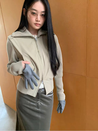 Simple Project Knit Panel Jacket