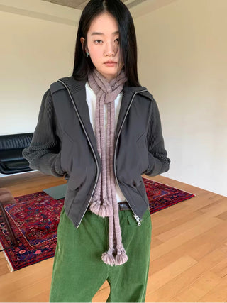 Simple Project Knit Panel Jacket