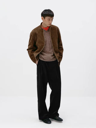Simple Project Suede Biker Jacket