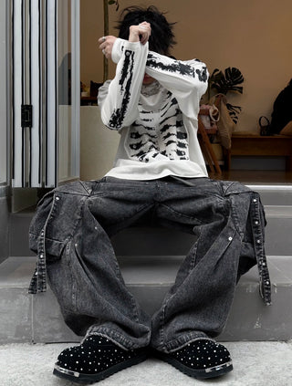 Relabel Re-Bone Long Sleeve Tee-White