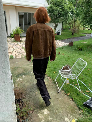 Simple Project Suede Biker Jacket