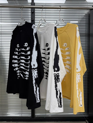 Relabel Re-Bone Long Sleeve Tee-Yellow