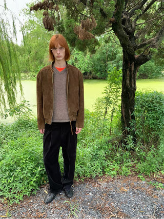 Simple Project Suede Biker Jacket