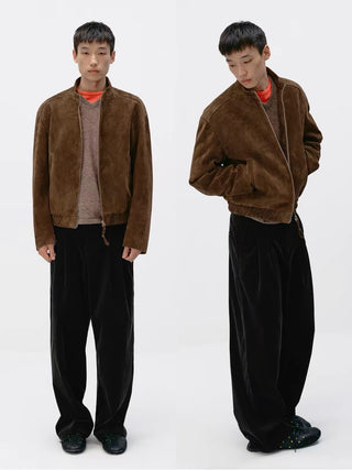 Simple Project Suede Biker Jacket