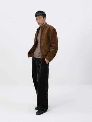 Simple Project Suede Biker Jacket