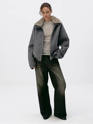 Simple Project Cashmere Blend Jacket