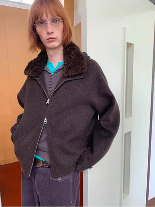 Simple Project Cashmere Blend Jacket