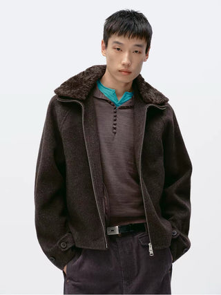 Simple Project Cashmere Blend Jacket