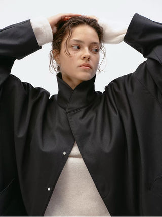 Simple Project Wool Cape Coat