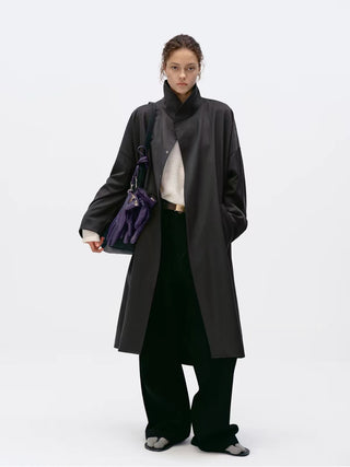 Simple Project Wool Cape Coat