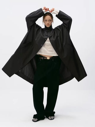 Simple Project Wool Cape Coat