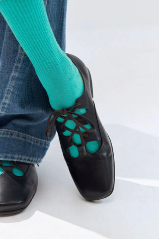 Simple Project Ballet Style Leather Shoes