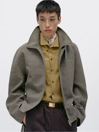 Simple Project Wool Belt Jacket