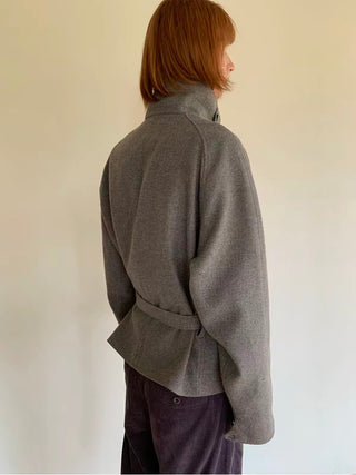 Simple Project Wool Belt Jacket