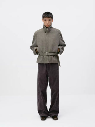 Simple Project Wool Belt Jacket