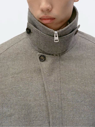 Simple Project Wool Belt Jacket