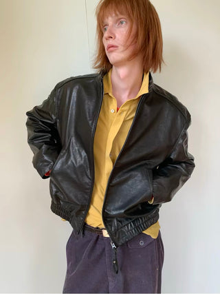 Simple Project Leather Biker Jacket
