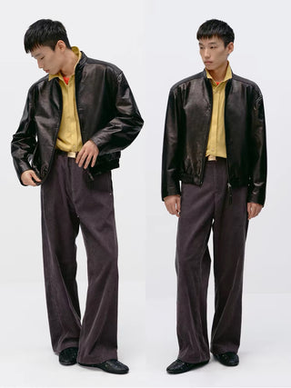 Simple Project Leather Biker Jacket