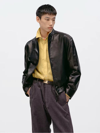 Simple Project Leather Biker Jacket