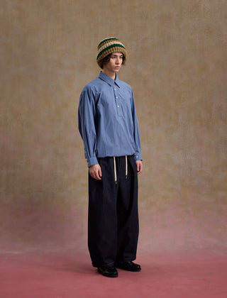 UNLIMITED MOTE Typewriter Shirt-Sapphire Blue