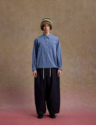 UNLIMITED MOTE Typewriter Shirt-Sapphire Blue