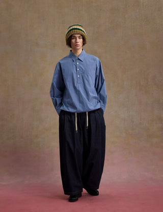 UNLIMITED MOTE Typewriter Shirt-Sapphire Blue
