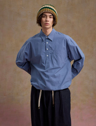 UNLIMITED MOTE Typewriter Shirt-Sapphire Blue