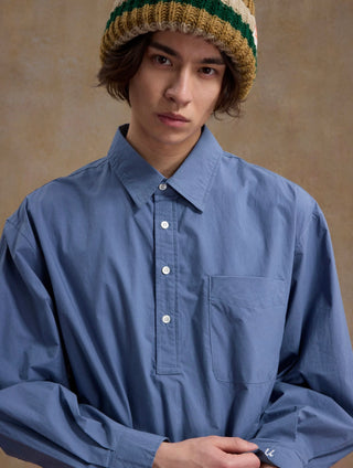 UNLIMITED MOTE Typewriter Shirt-Sapphire Blue
