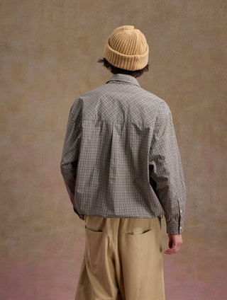 UNLIMITED MOTE Typewriter Shirt-Khaki Plaid
