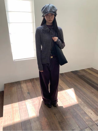 Fringe Wool Cardigan
