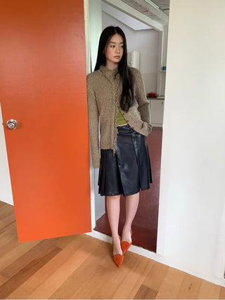 Fringe Wool Cardigan