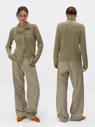Fringe Wool Cardigan