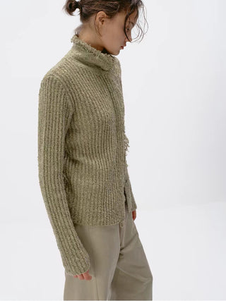 Fringe Wool Cardigan