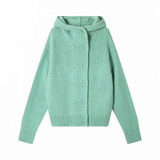 Alpaca Hooded Cardigan