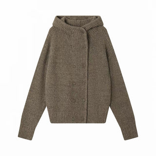 Alpaca Hooded Cardigan